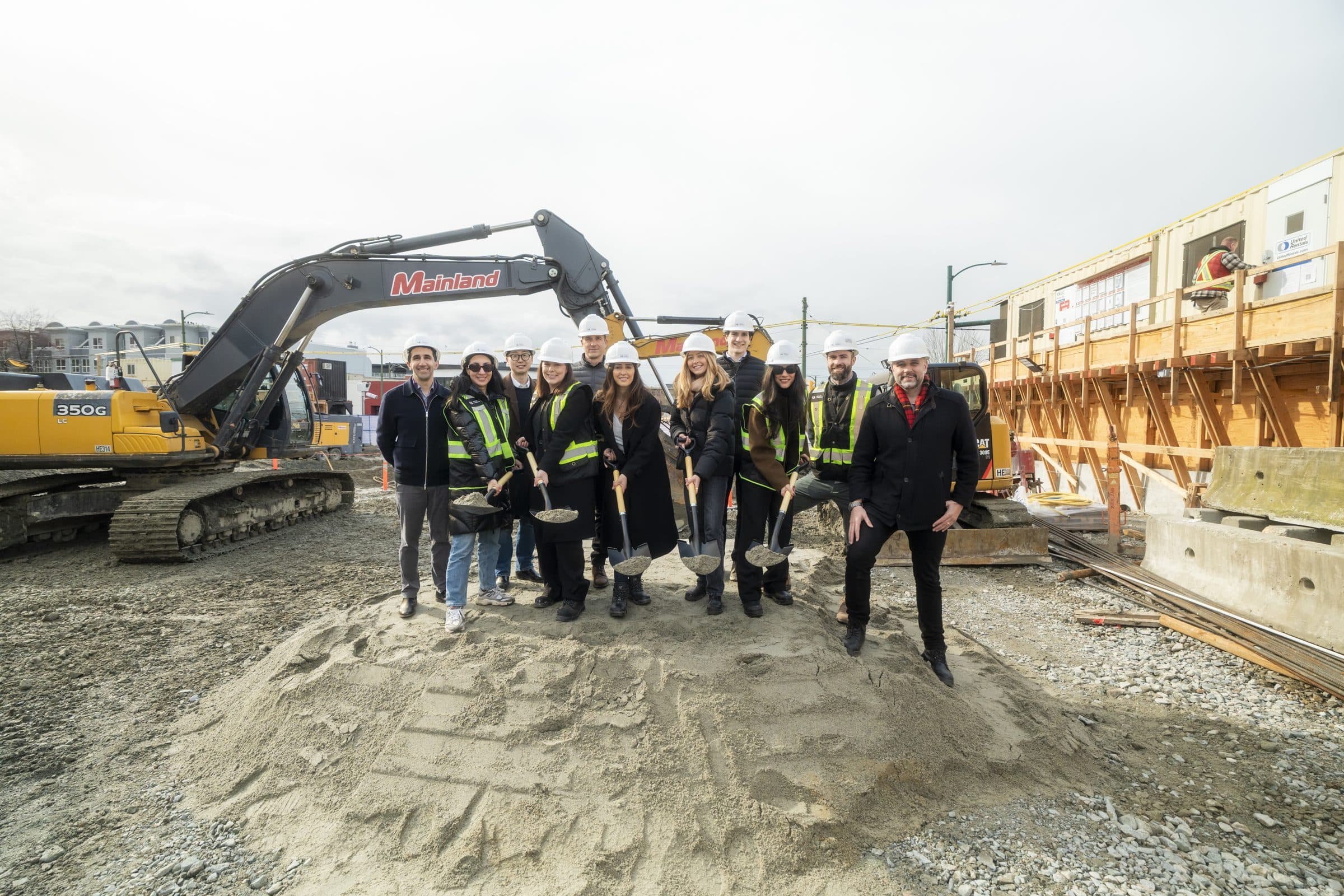 The Qualex-Landmark team at a groundbreaking